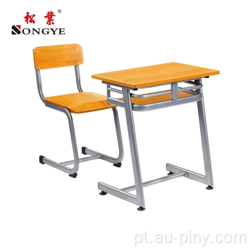 Conjunto de cadeira de mesa de estudo de metal para estudantes júnior